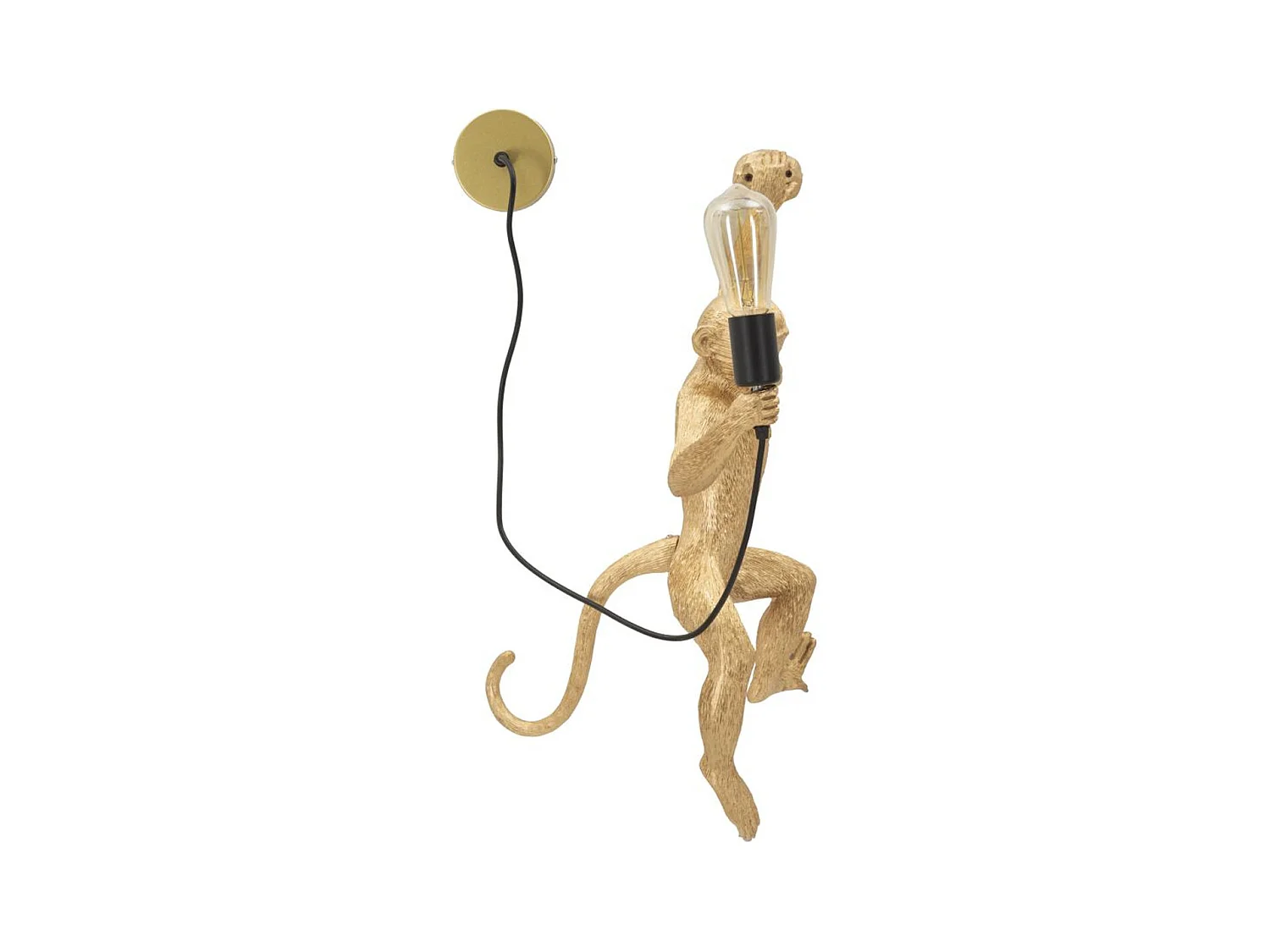 Wandlamp Aap 5, Goud, 32x32x64 cm, Epikasa