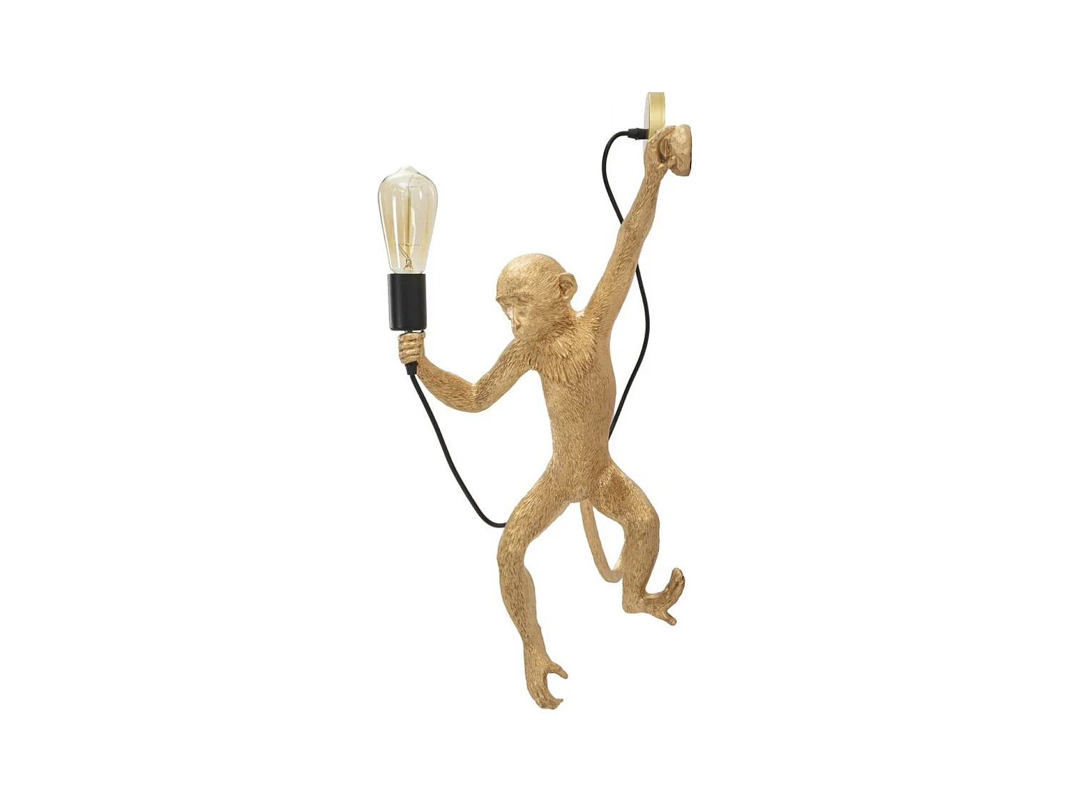 Wandlamp Aap 5, Goud, 32x32x64 cm, Epikasa