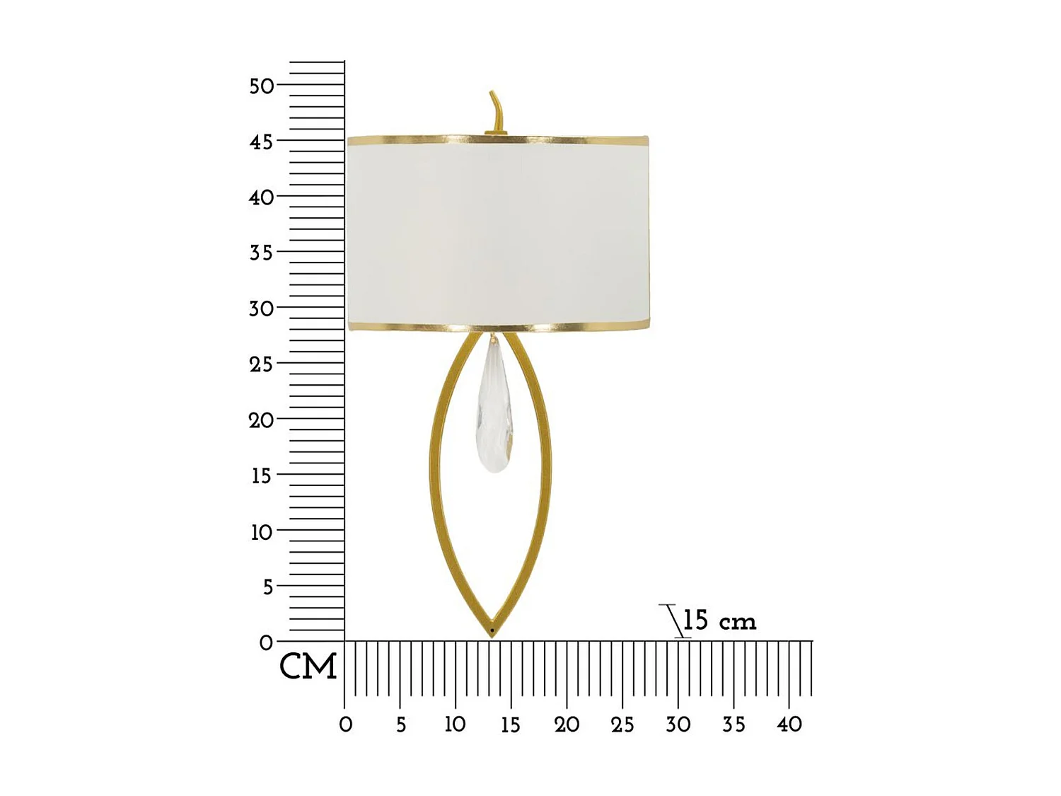 Applique MF909, Blanc, 16x15x50 cm, Seven Design