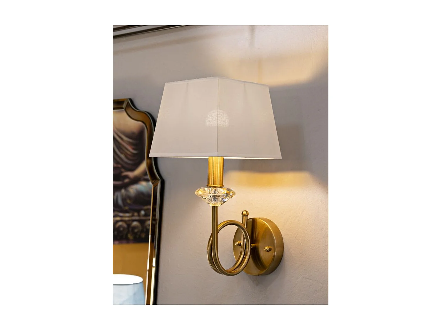 Lampa ścienna MF910, Biały, 18x24x40 cm, Seven Design