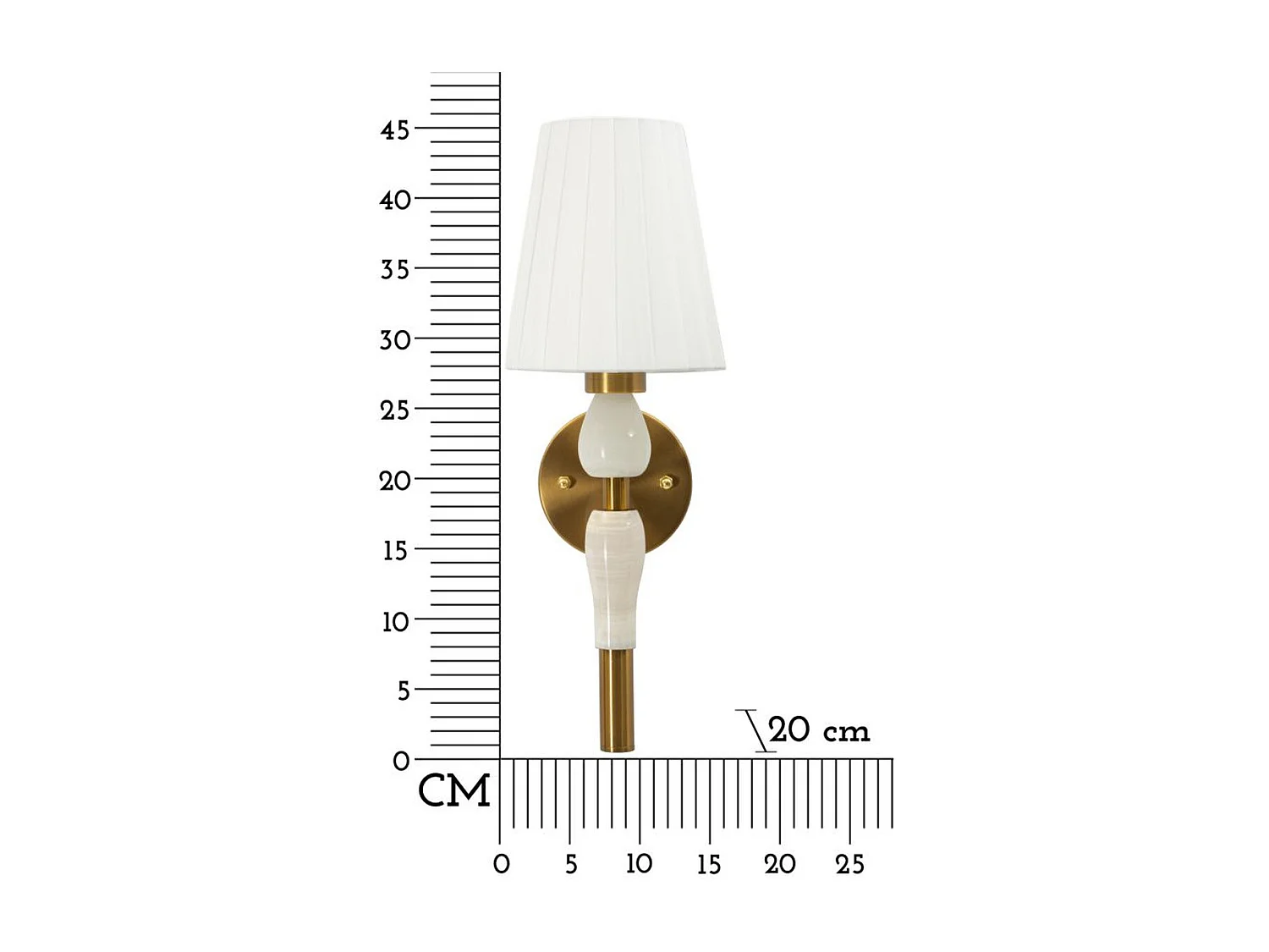 Lampa ścienna MF912, Biały, 16x20x46 cm, Seven Design
