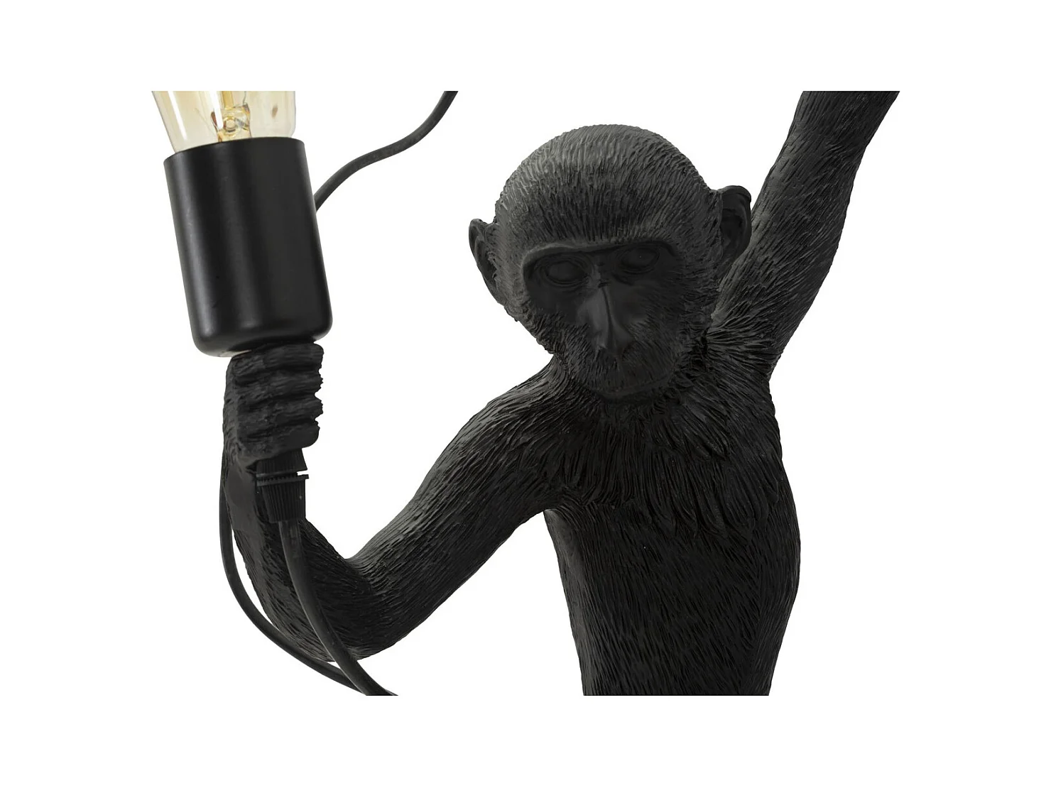 Wandlamp Aap 4, Zwart, 32x32x64 cm, Epikasa