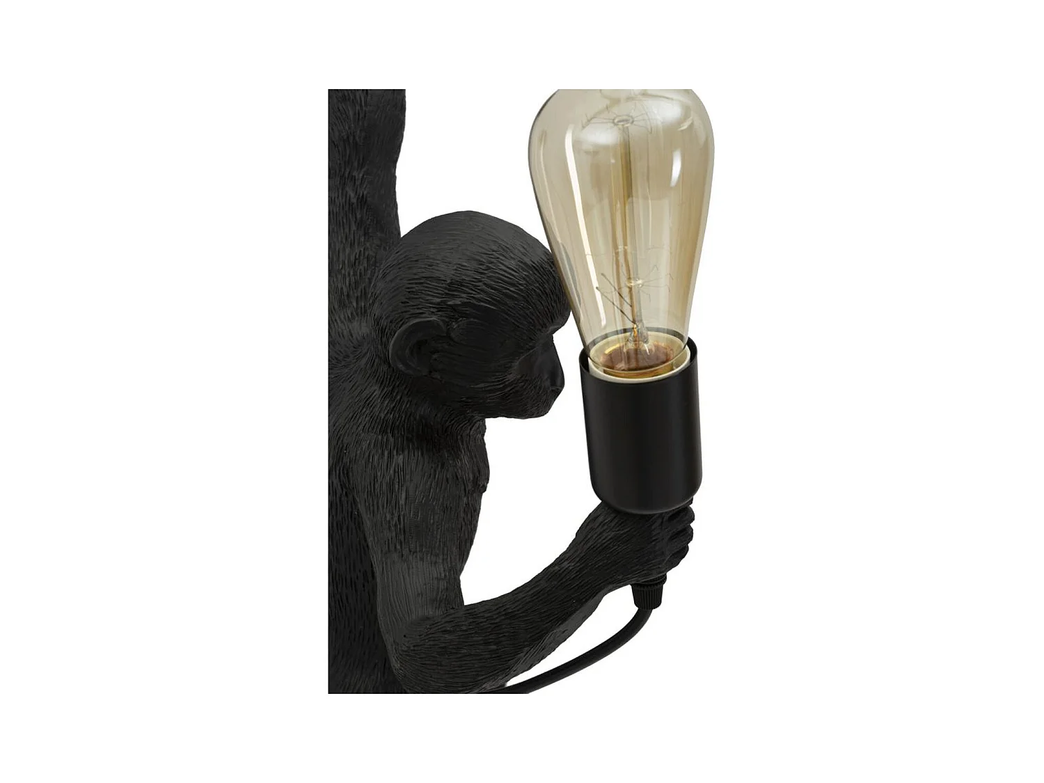 Wandlamp Aap 4, Zwart, 32x32x64 cm, Epikasa