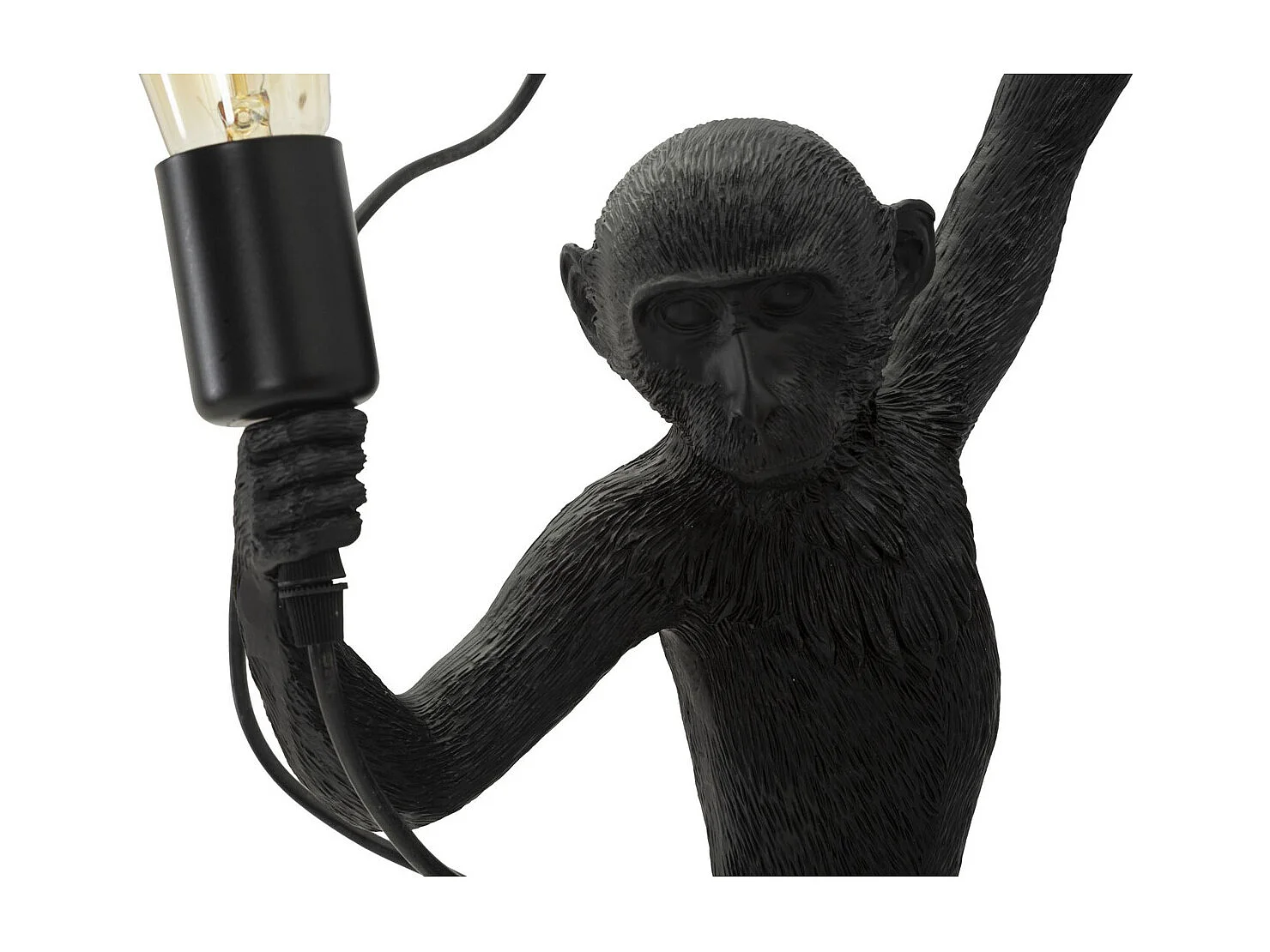 Lampa ścienna Małpa 4, Czarny, 32x32x64 cm, Seven Design