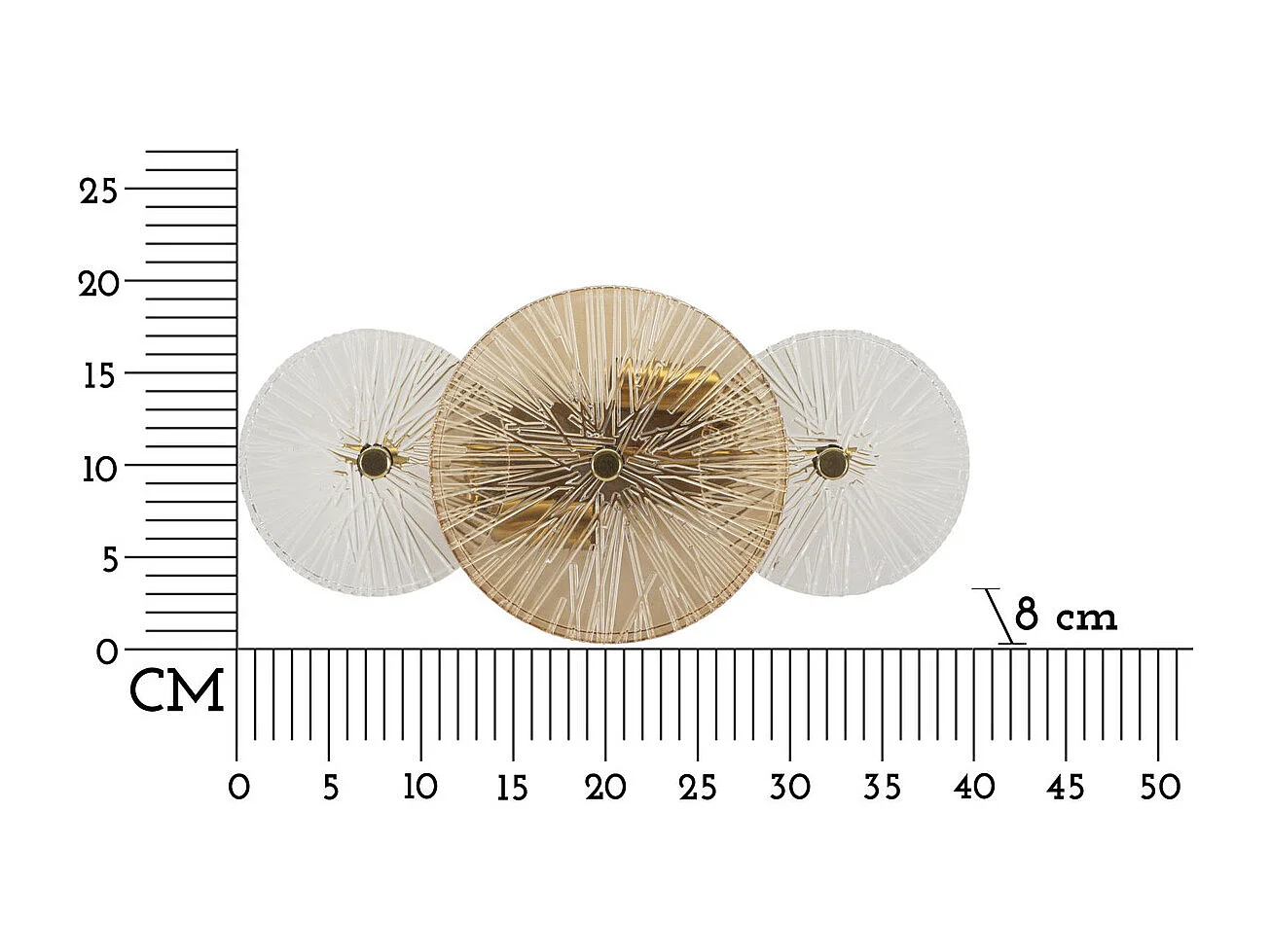 Lampa ścienna MF916, Brązowy, 42x8x20 cm, Epikasa