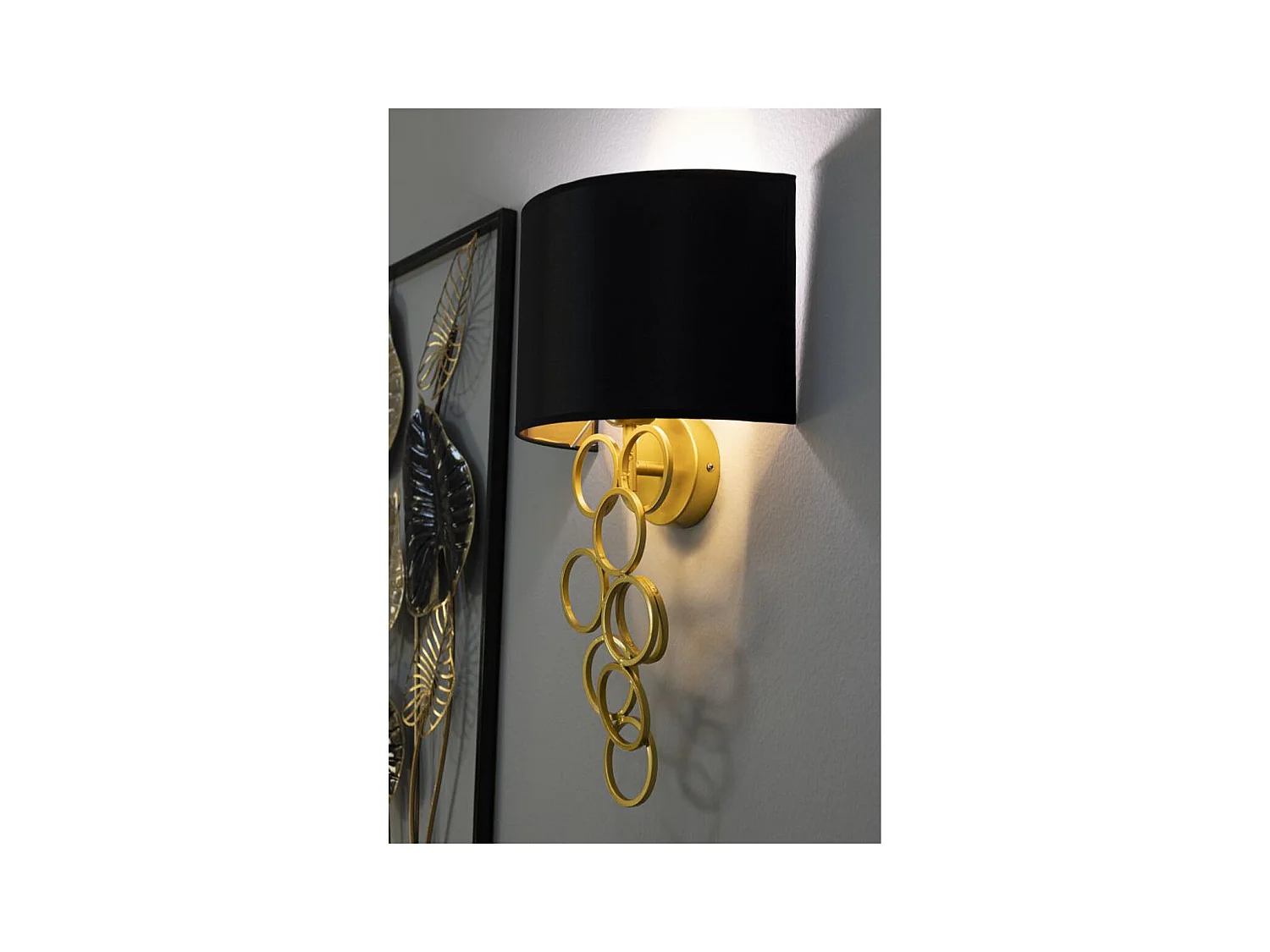 Wandlamp MF924, Zwart, 30x20x50 cm, Epikasa