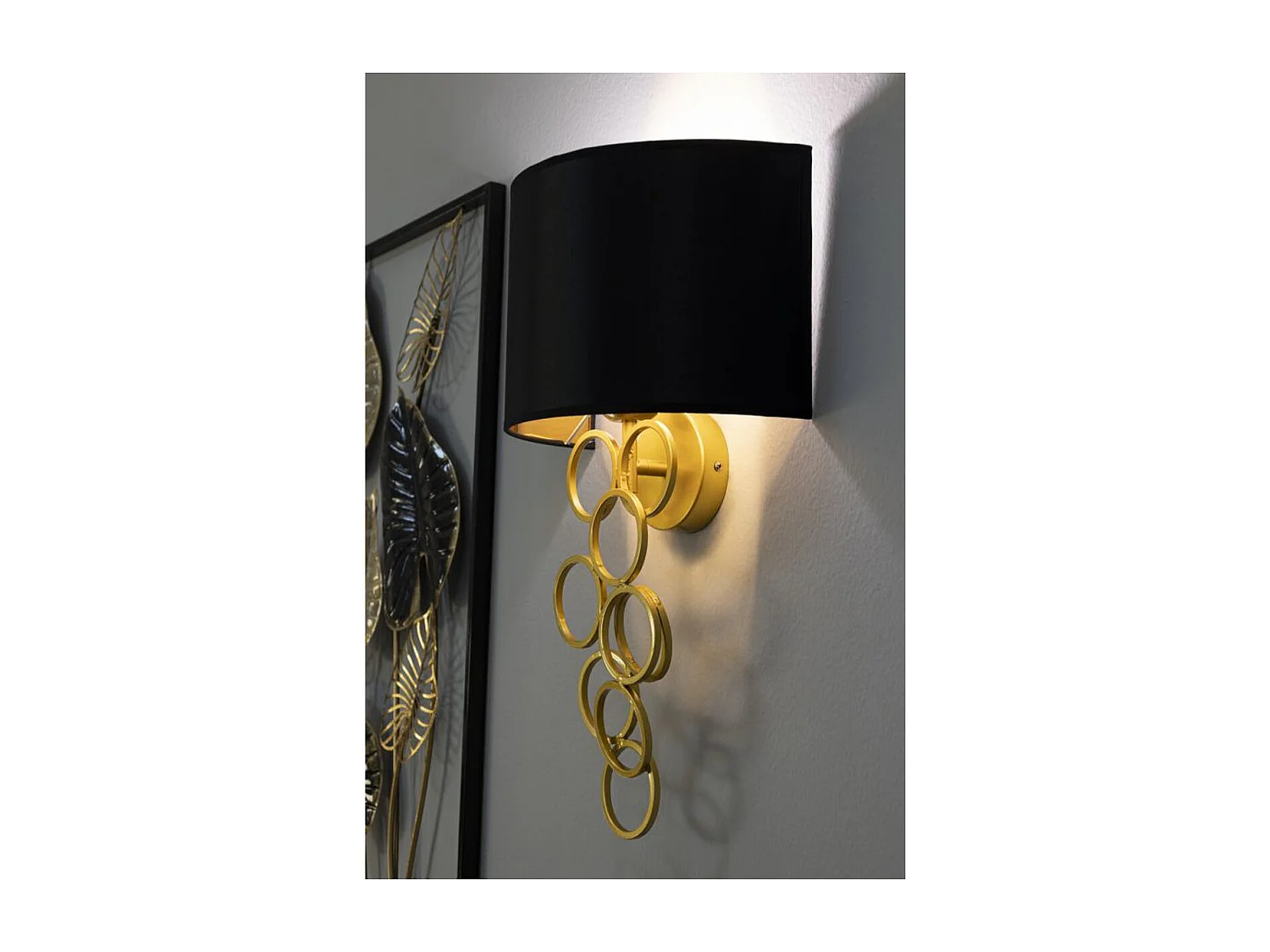 Lampa ścienna MF924, Czarny, 30x20x50 cm, Seven Design