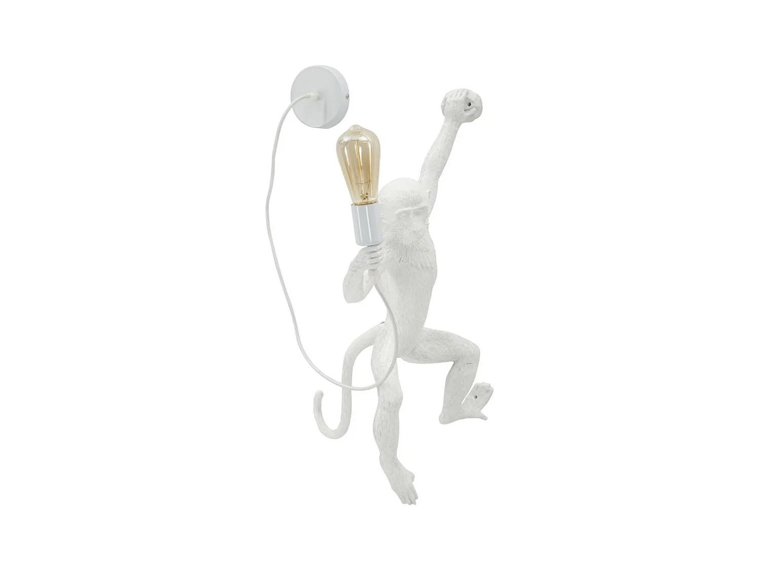 Wandlamp Aap 3, Wit, 32x32x64 cm, Epikasa