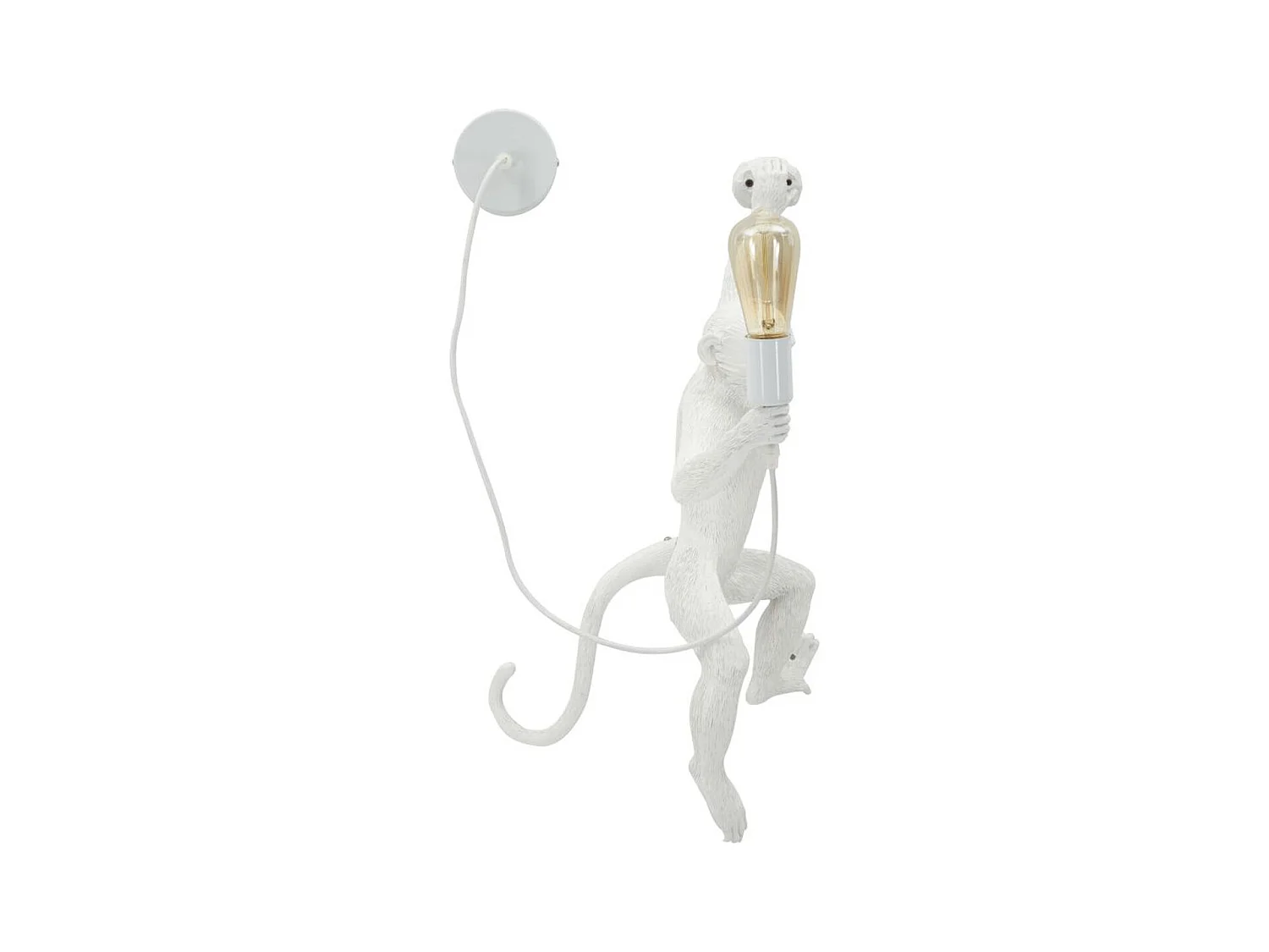 Wandlamp Aap 3, Wit, 32x32x64 cm, Epikasa