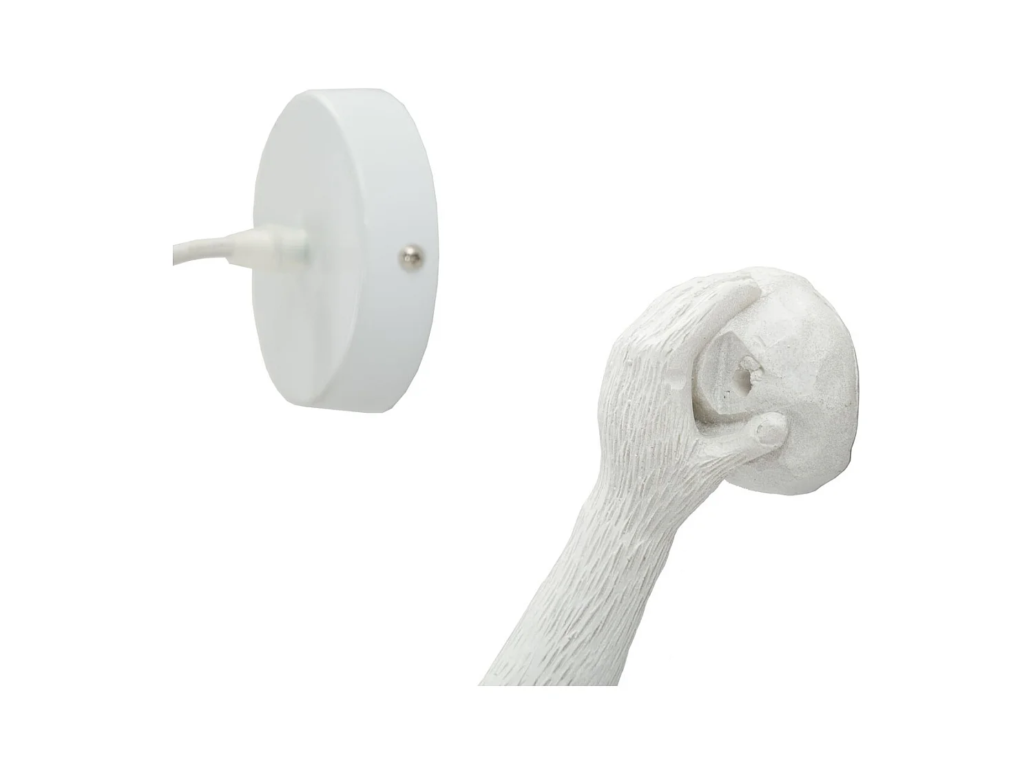 Wandlamp Aap 3, Wit, 32x32x64 cm, Epikasa