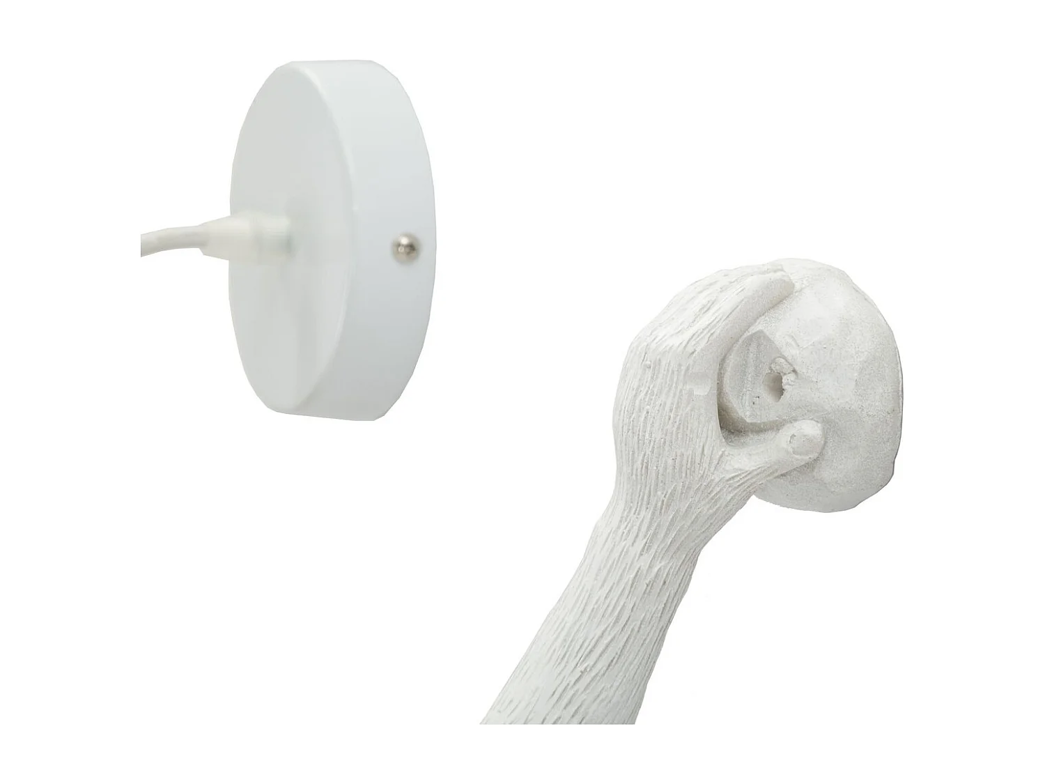 Lampa ścienna Małpa 3, Biały, 32x32x64 cm, Seven Design