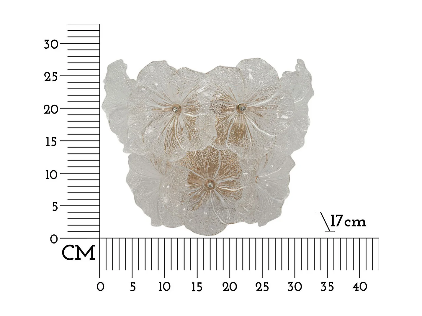 Applique Arlette, Blanc, 33x17x28 cm, Seven Design