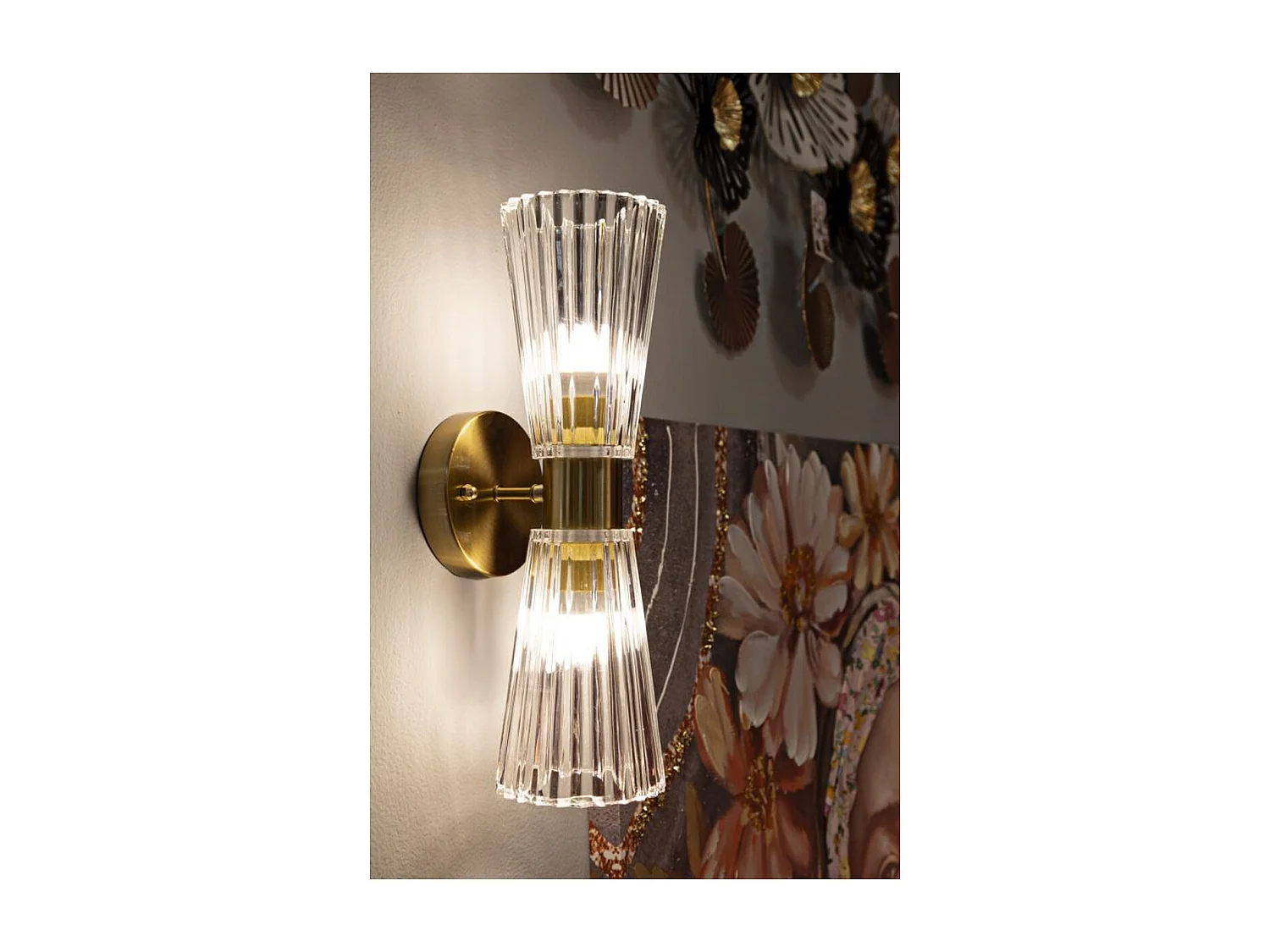 Lampa ścienna MF908, Złoto, 11x16x40 cm, Seven Design