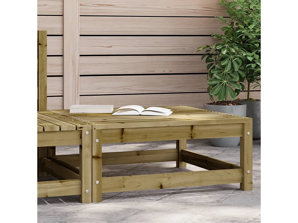 Aloys  Repose-pied de jardin 70x70x30 cm bois de pin imprégné