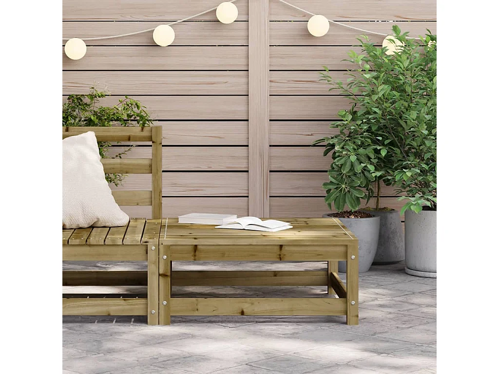 Aloys  Repose-pied de jardin 70x70x30 cm bois de pin imprégné