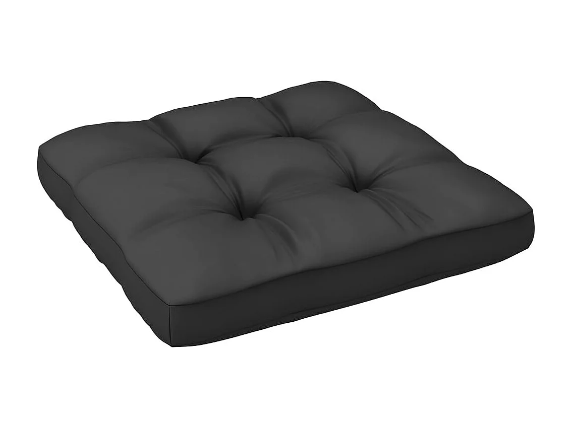 Koen  Repose-pied de jardin avec coussin Blanc Bois de pin massif