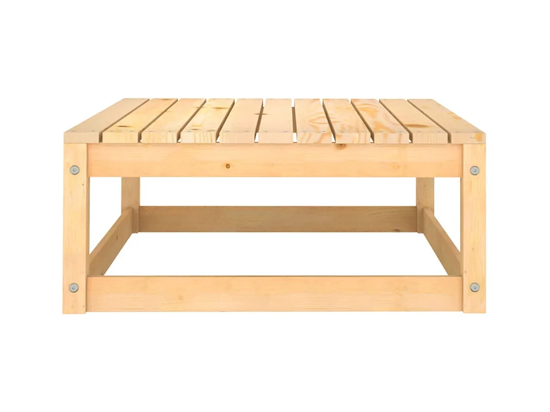 Koen  Repose-pied de jardin avec coussin Pin massif