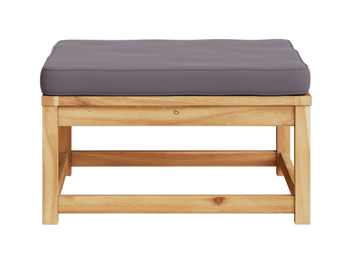 Yuki  Repose-pied de jardin avec coussins bois massif d'acacia