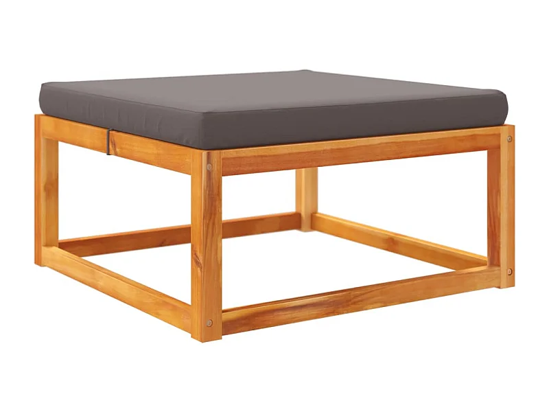 Blue Mound  Tuinvoetenbank met kussen 65x65x29 massief acaciahout