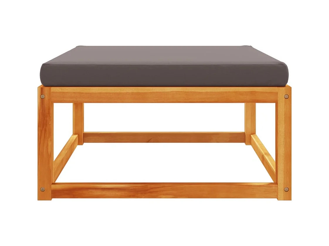 Blue Mound  Tuinvoetenbank met kussen 65x65x29 massief acaciahout