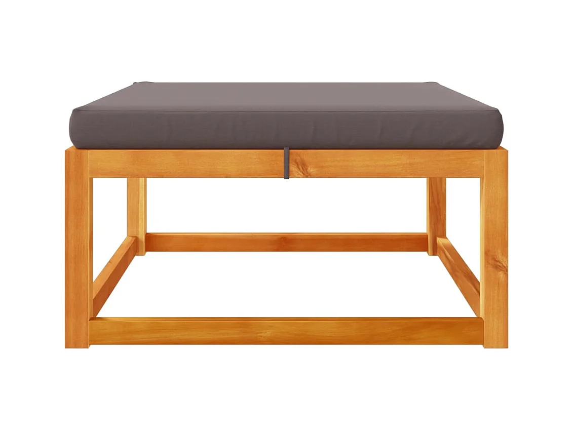 Blue Mound  Tuinvoetenbank met kussen 65x65x29 massief acaciahout