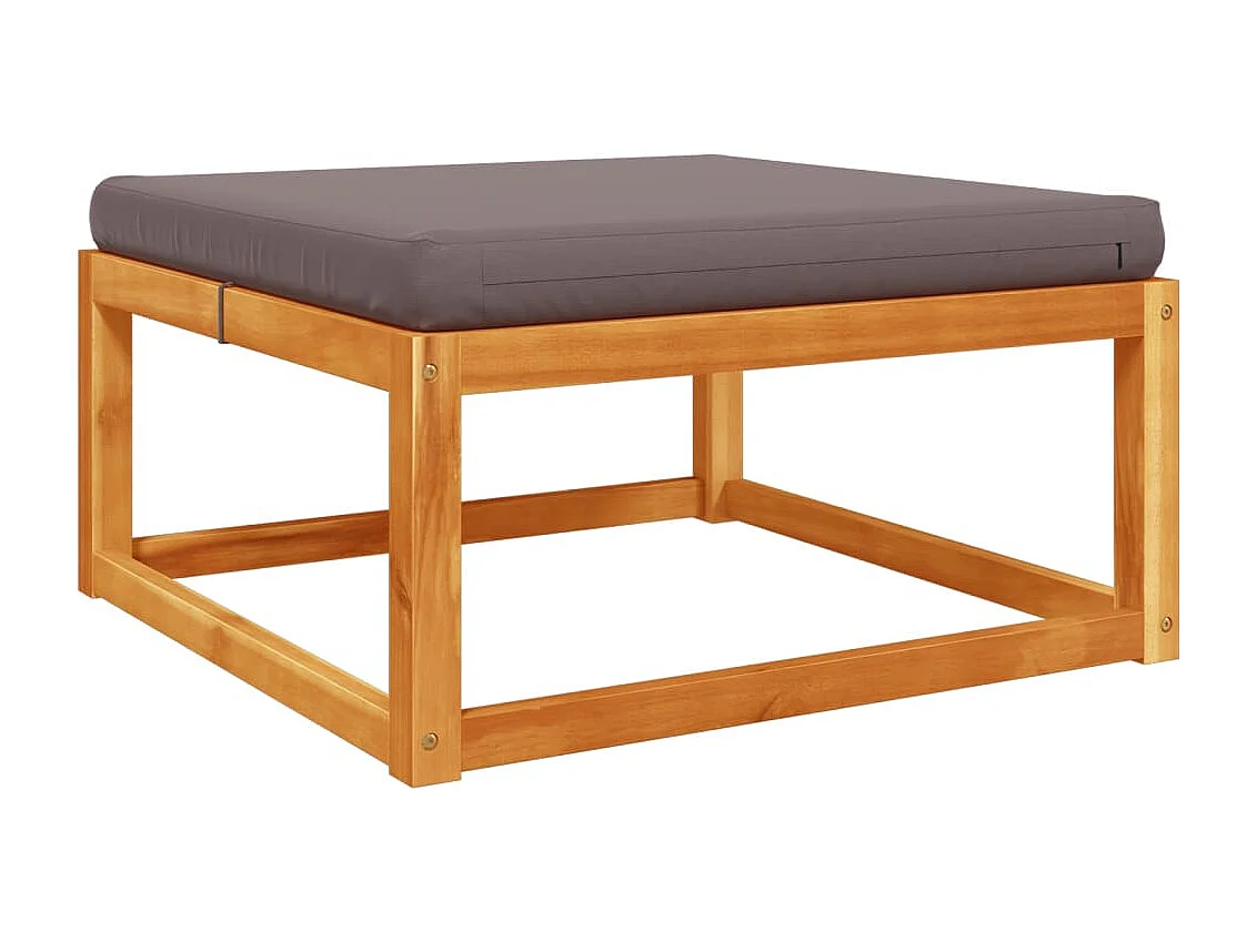 Blue Mound  Tuinvoetenbank met kussen 65x65x29 massief acaciahout