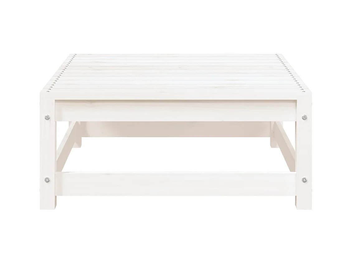 Aloys  Taburete de jardín madera maciza de pino blanco 70x70x30 cm