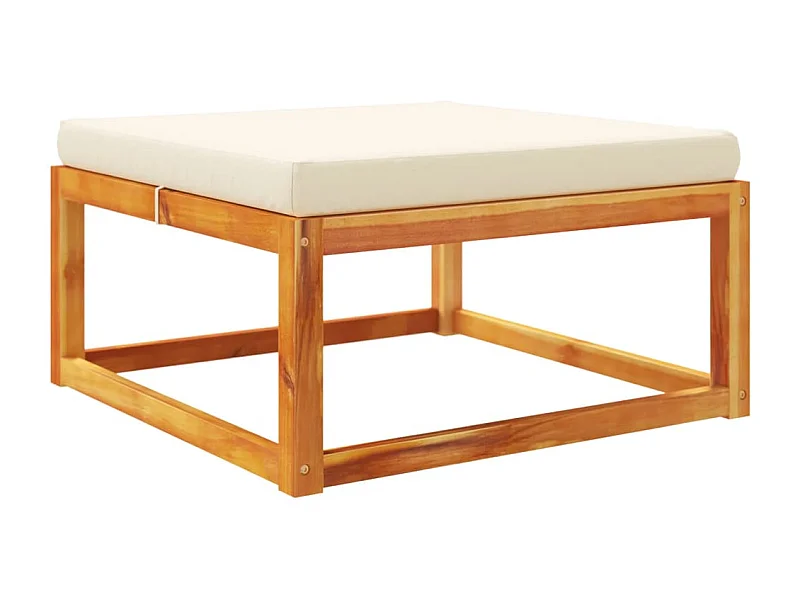 Blue Mound  Repose-pied de jardin avec coussins bois massif d'acacia