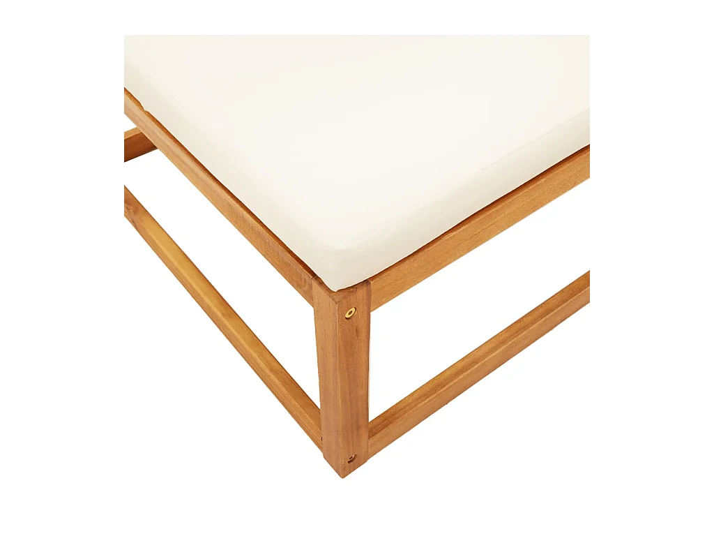 Blue Mound  Repose-pied de jardin avec coussins bois massif d'acacia