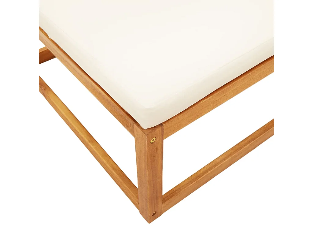 Blue Mound  Repose-pied de jardin avec coussins bois massif d'acacia