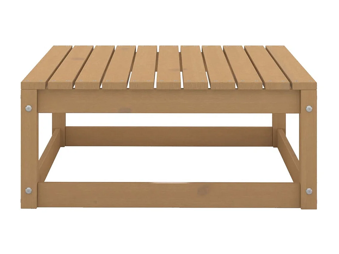 Aloys  Repose-pied de jardin 70x70x30cm marron miel bois de pin solide