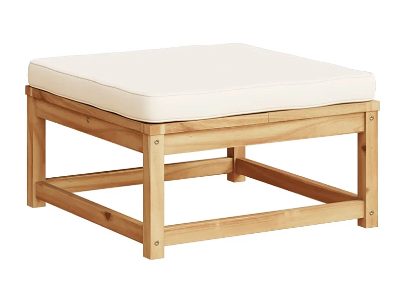 Yuki  Repose-pied de jardin avec coussins bois massif d'acacia