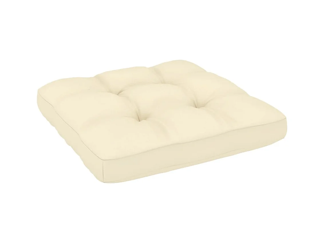 Koen  Repose-pied de jardin et coussin Marron miel Bois de pin massif