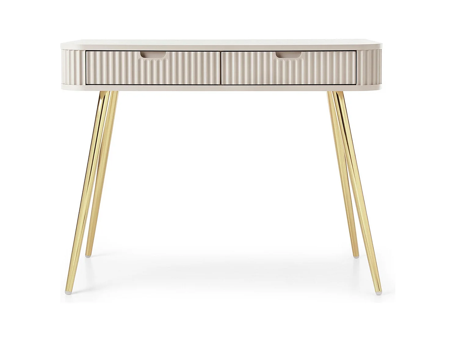 Console 2 planken met gouden pieds matten 103x80 cm
