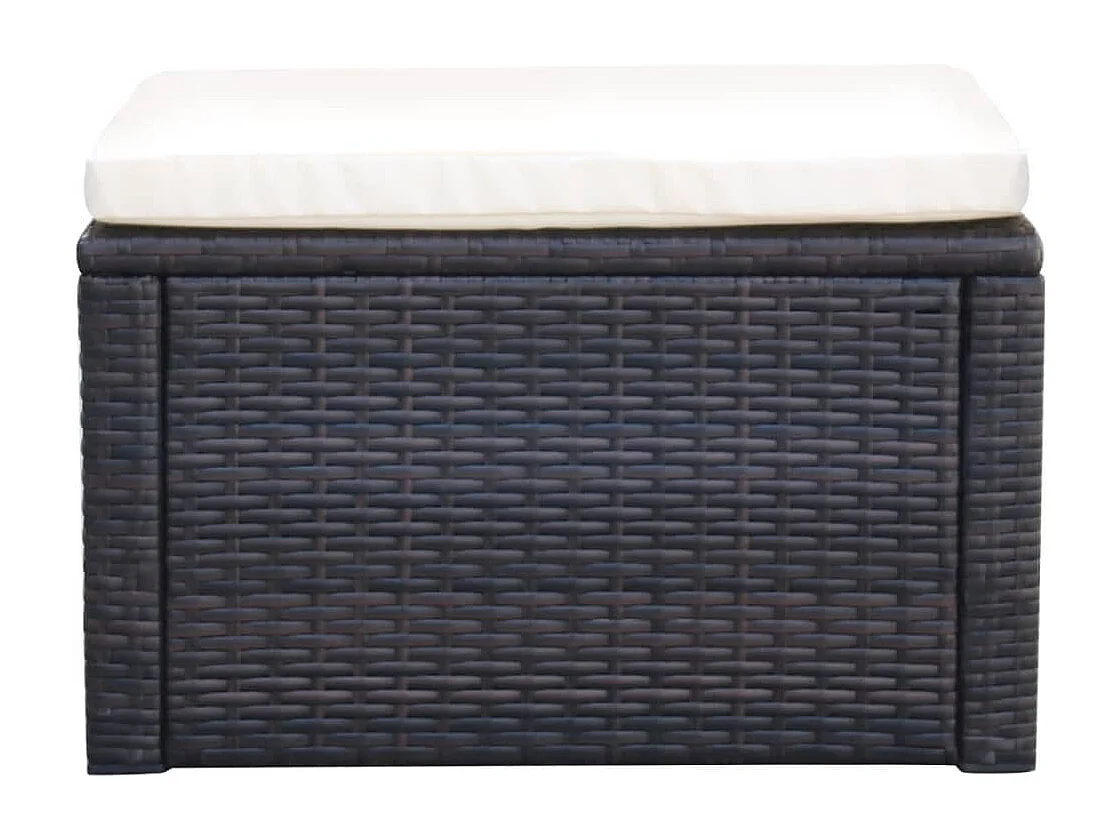 Jean-Bernard-Paul  Voetenbank/poef bruin 53x53x30 cm poly rattan