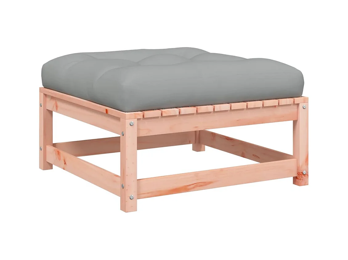 Garden Furniture -  Repose-pied de jardin avec coussin bois massif douglas