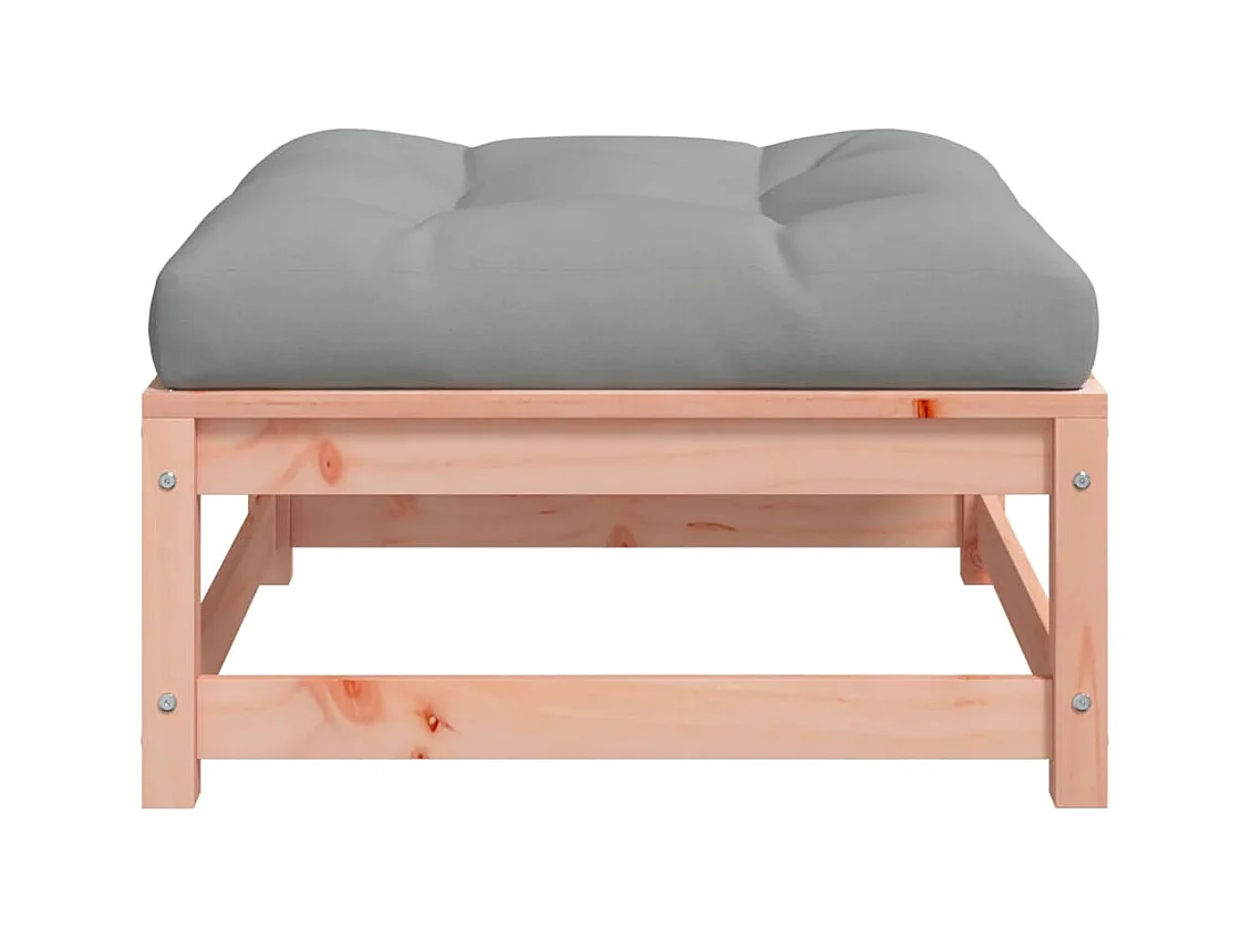 Garden Furniture -  Repose-pied de jardin avec coussin bois massif douglas