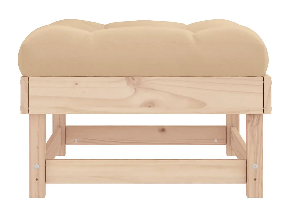 Tibor  Repose-pied de jardin avec coussin bois de pin massif