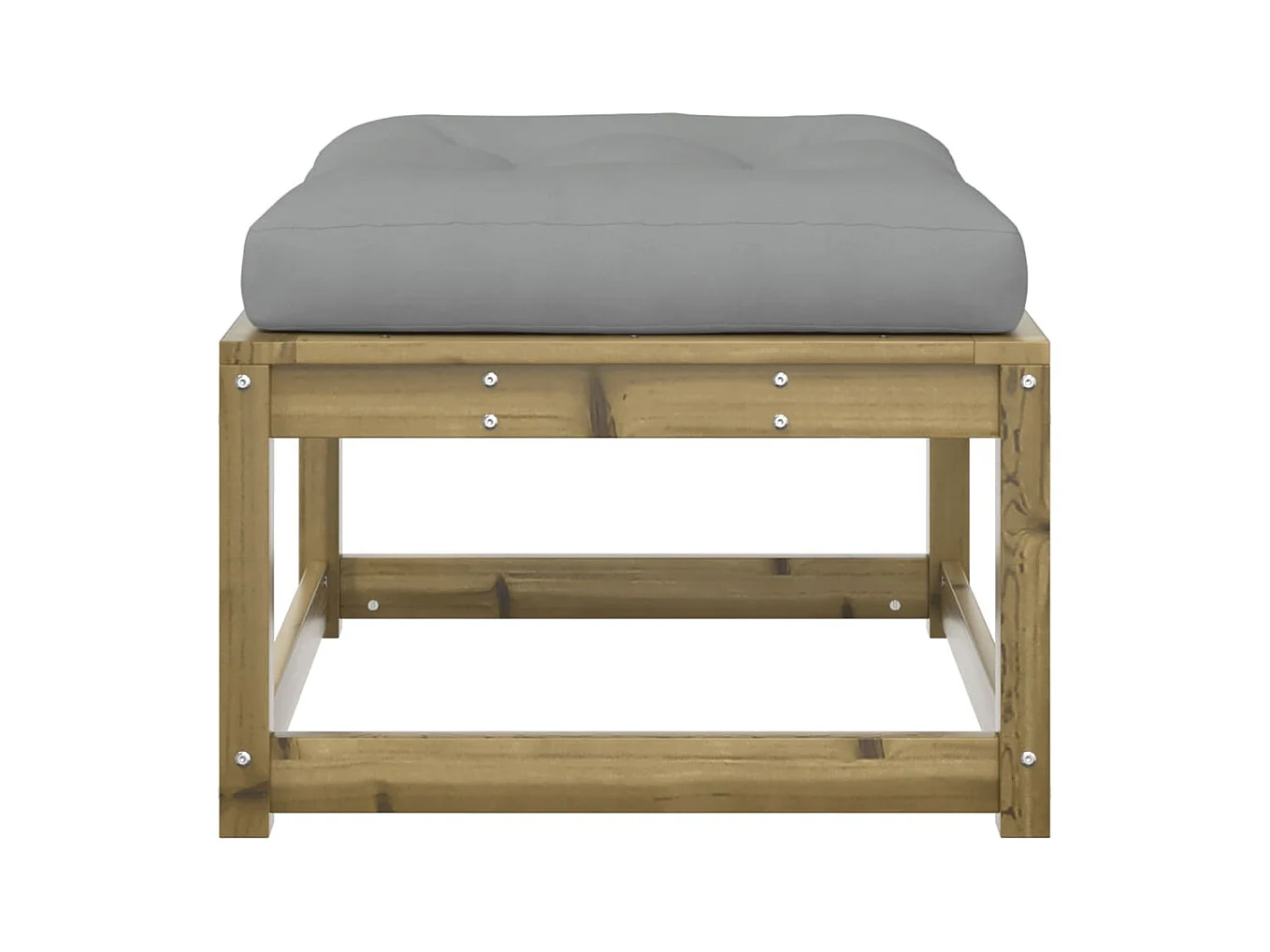 Coalgate  Taburete de jardín con cojines madera impregnada de pino