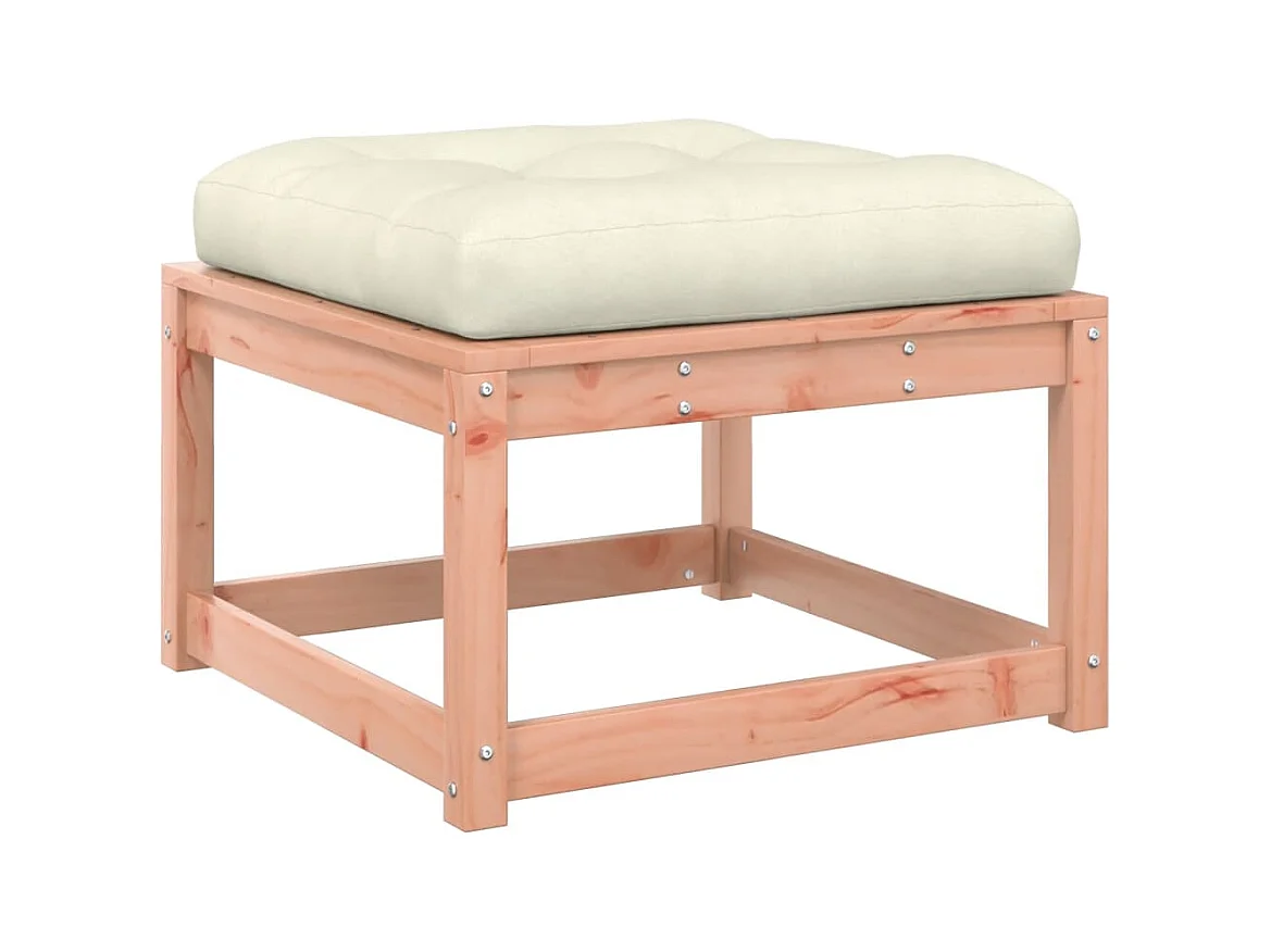 Coalgate  Repose-pied de jardin avec coussins bois massif douglas