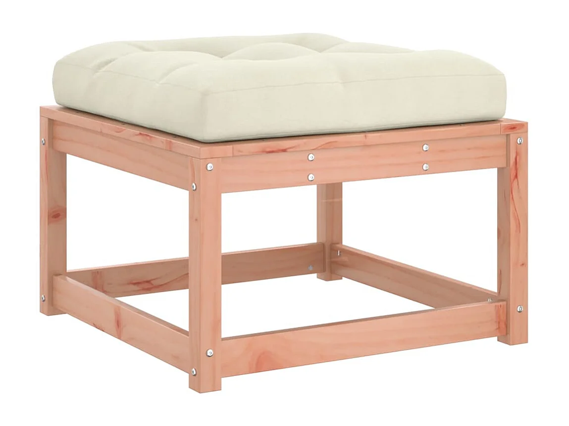 Coalgate  Repose-pied de jardin avec coussins bois massif douglas