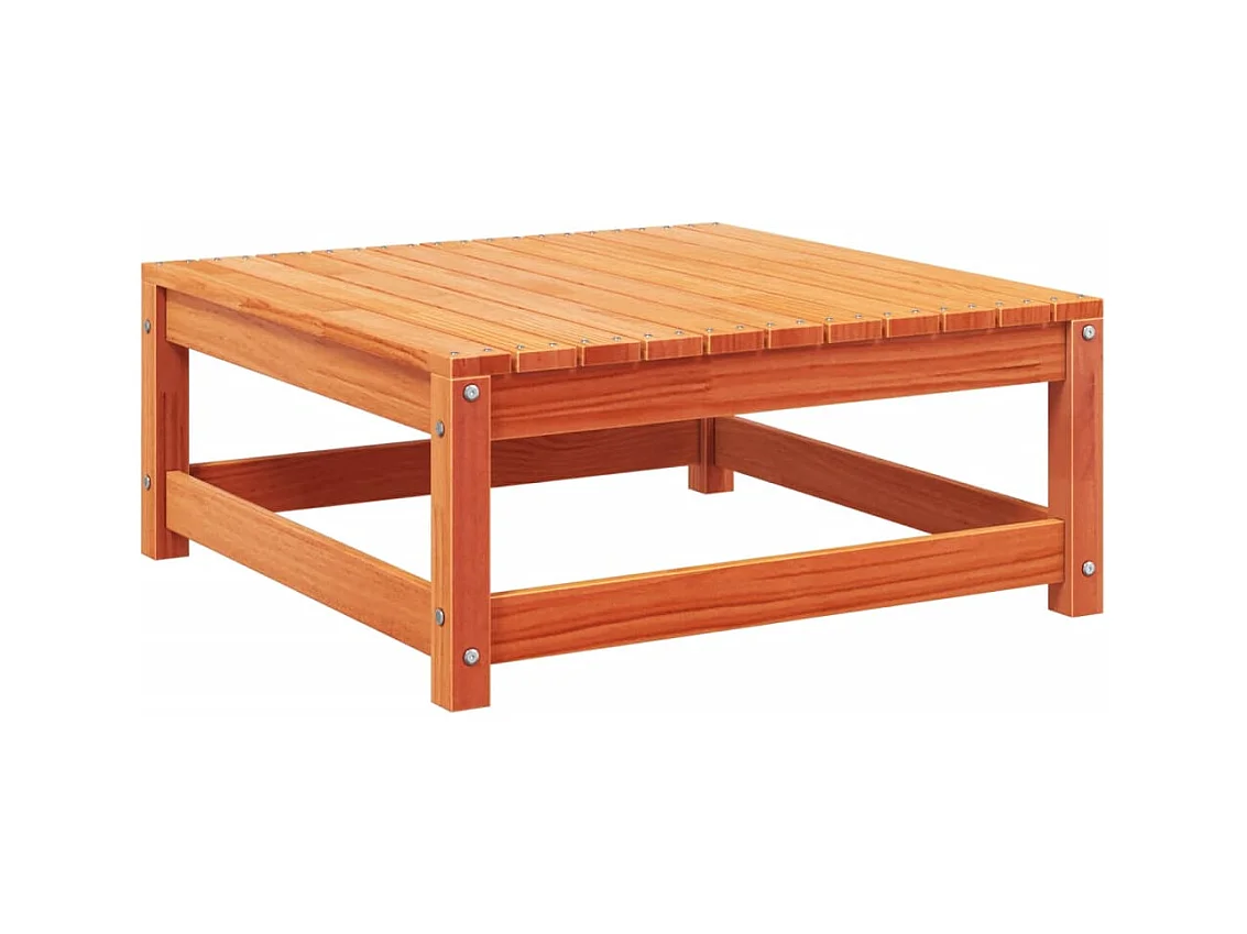 Garden Furniture -  Repose-pied de jardin avec coussin bois massif de pin