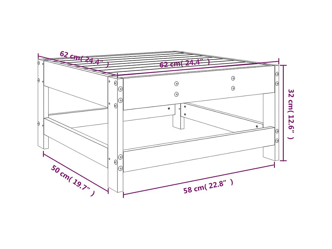 Linter  Repose-pied de jardin massif de douglas