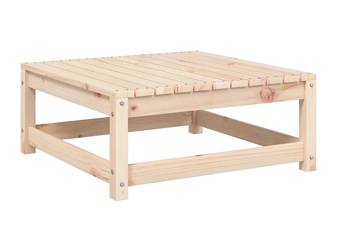 Garden Furniture -  Repose-pied de jardin avec coussin bois de pin massif