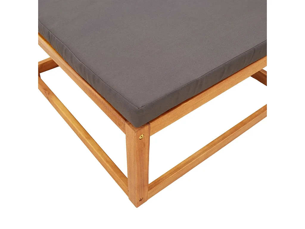 Hodsager  Tuinvoetenbank met kussen 65x65x29 massief acaciahout