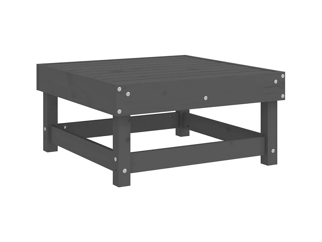 Bristow  Repose-pied de jardin gris bois de pin massif