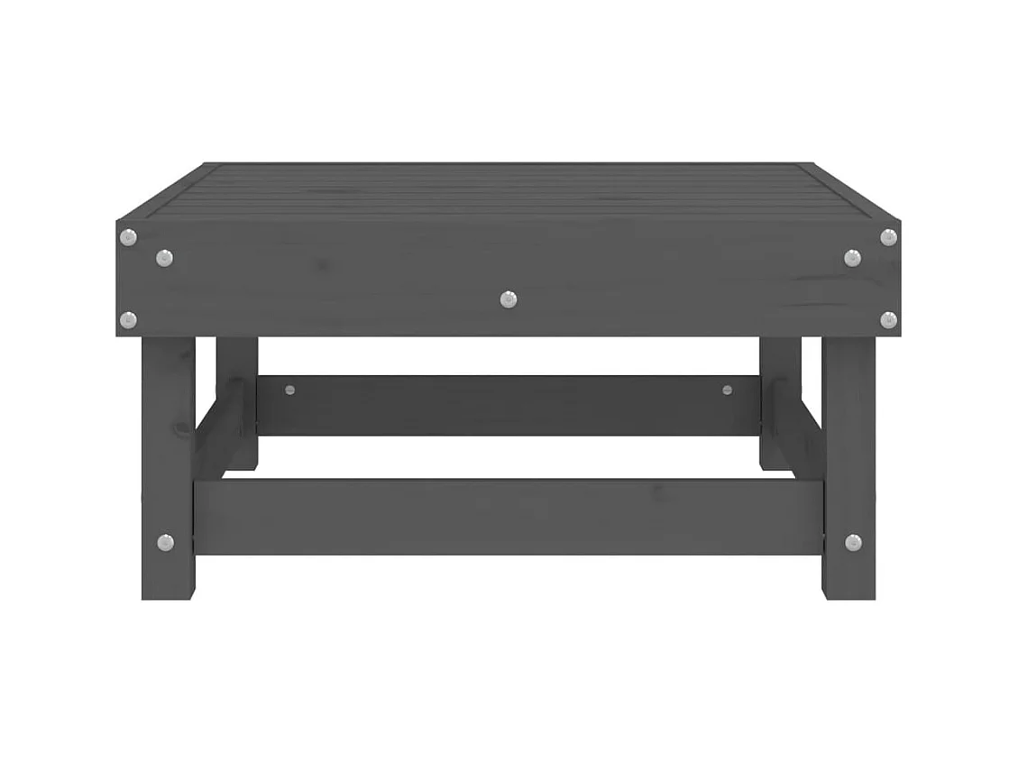 Bristow  Repose-pied de jardin gris bois de pin massif