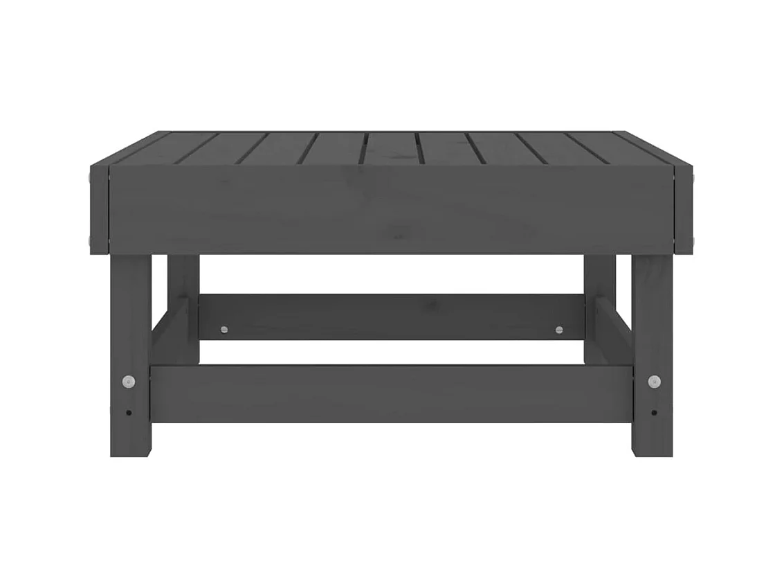 Bristow  Repose-pied de jardin gris bois de pin massif