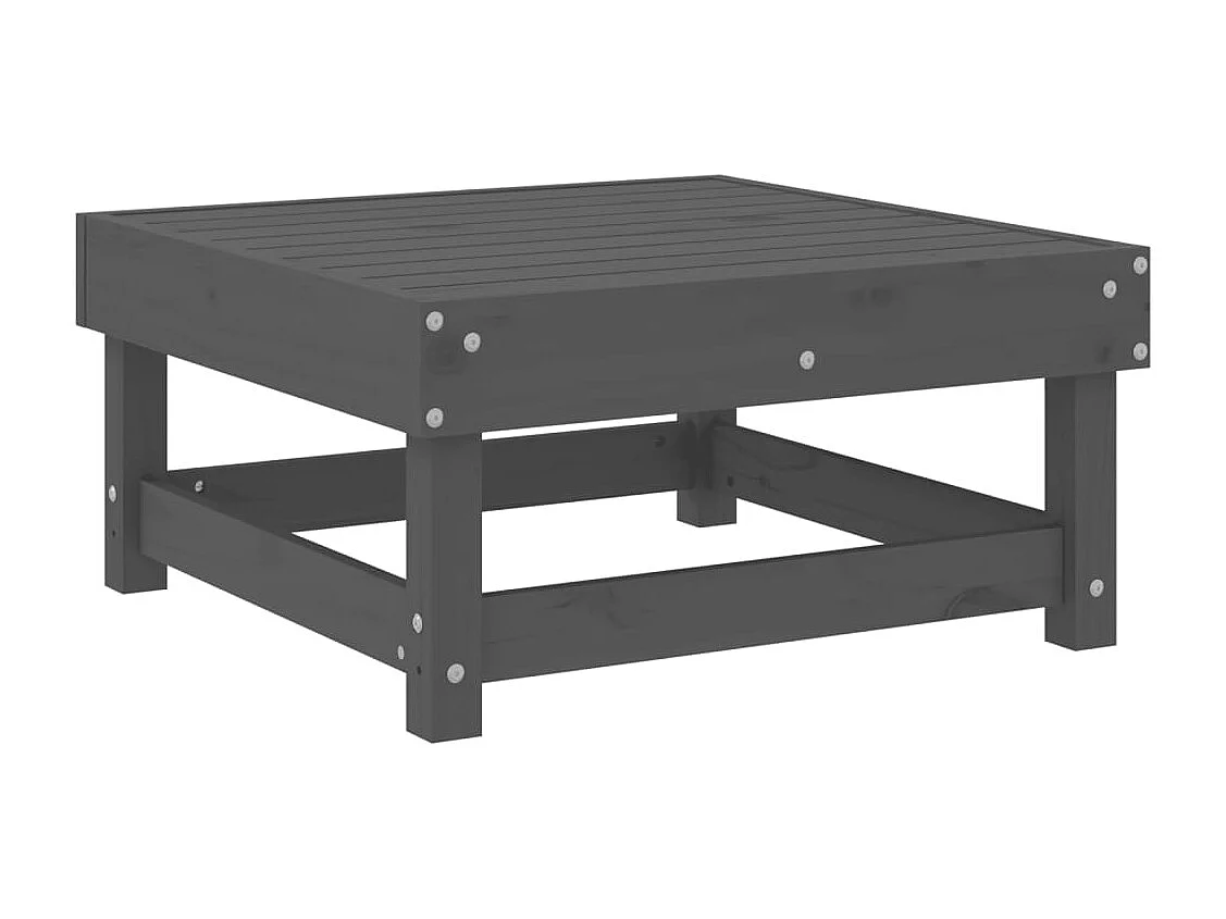 Bristow  Repose-pied de jardin gris bois de pin massif