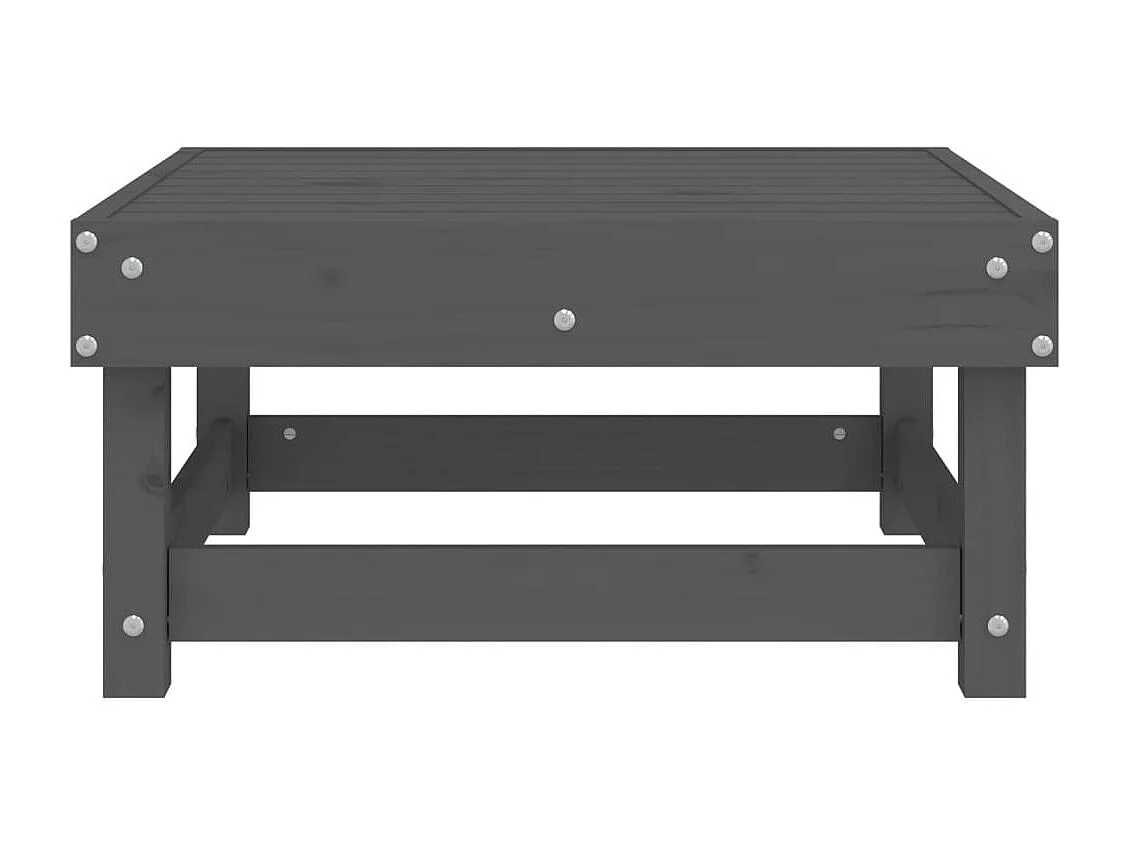 Bristow  Repose-pied de jardin gris bois de pin massif